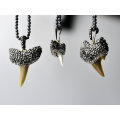 Genuine Shark Teeth Natural Gemstone Stone Necklace Pendant Jewelry for Men and Women